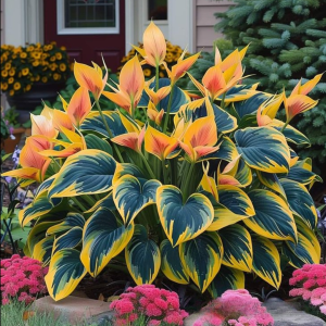 Хоста Флейм Данс купить по цене от 650р. в интернет-магазине «Посадика» с доставкой почтой в в Северобайкальске и по всей России – [изображение №1].